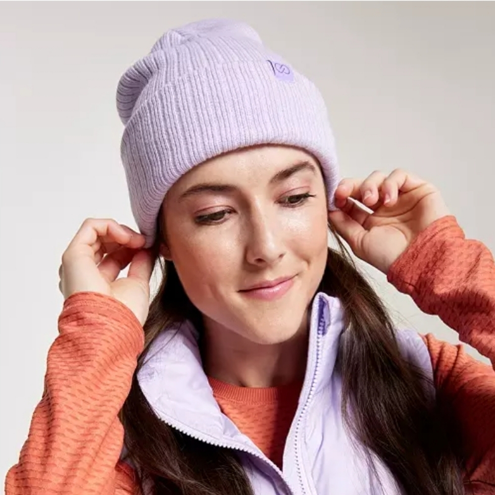 CALIA by Carrie Underwood Ribbed Beanie in Liliac